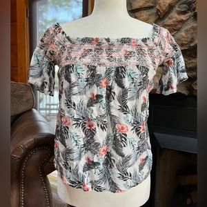 Maurices Shirred Square Neck Top